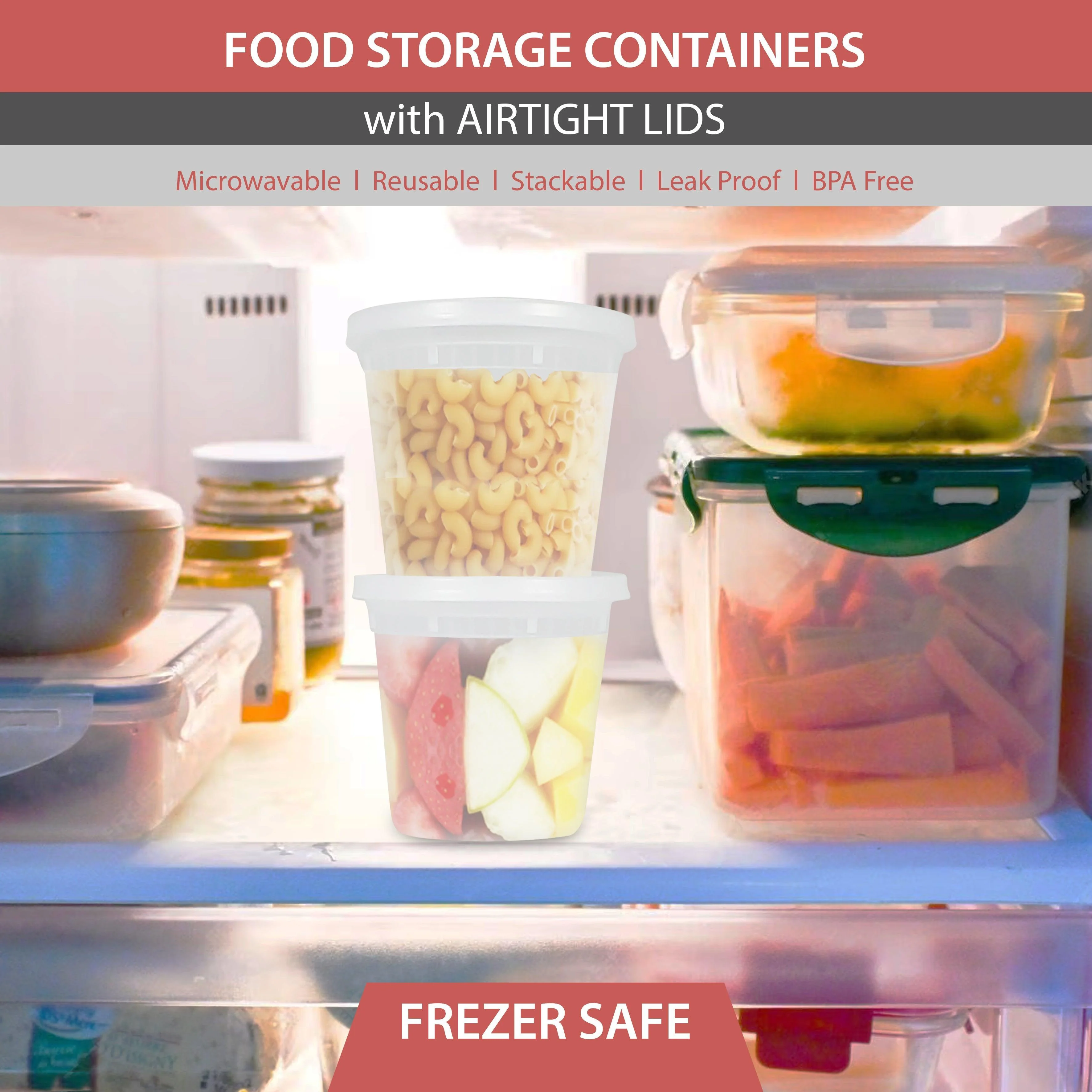 Value+ - 24oz Round Deli Container w/Lids - Image 8