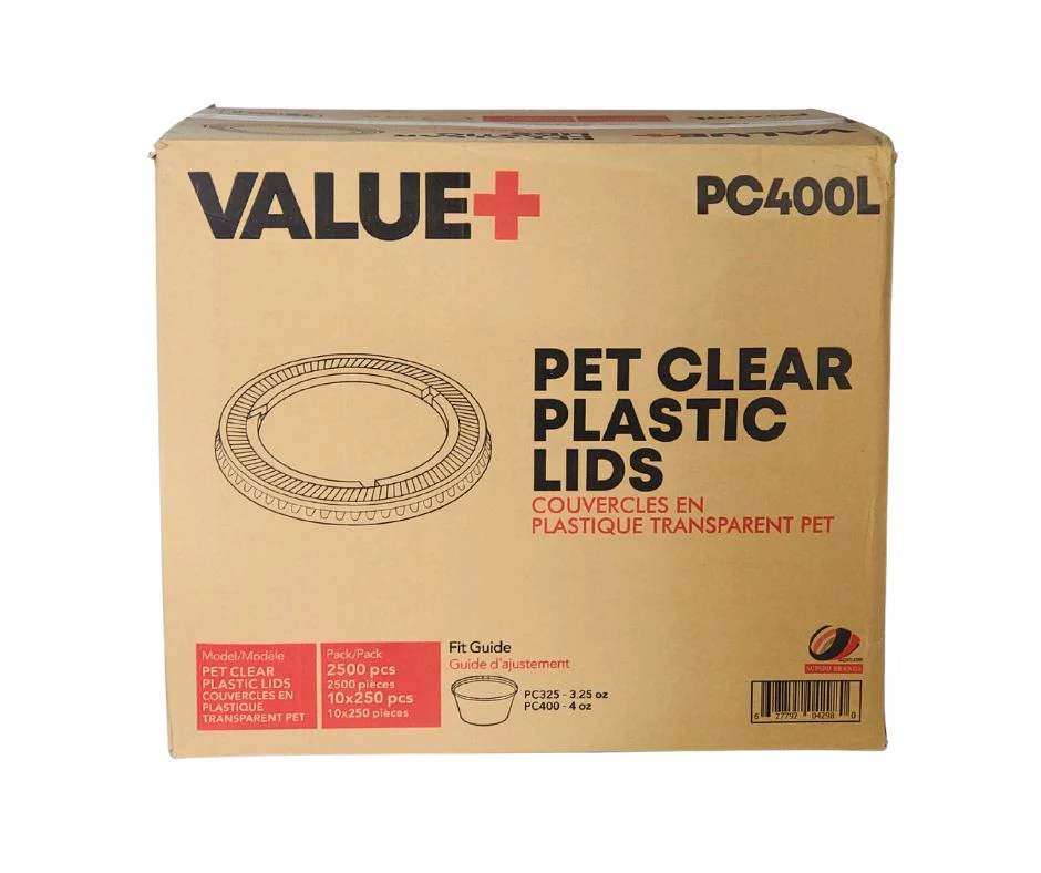 Value+ - 3.25oz-4oz PET Flat Portion Cup Lids - PC400L - 74mm - Image 11