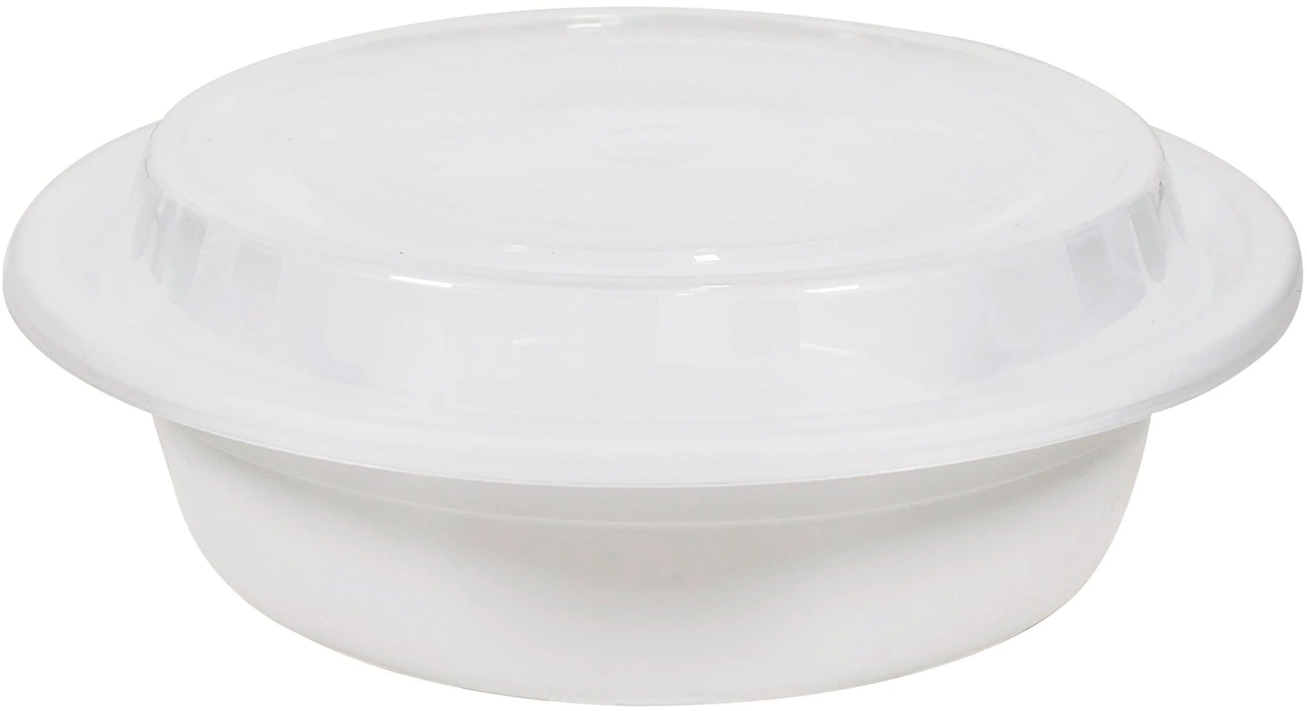 Value+ - 6" Plastic Container Sets Round - White - 918W - Image 4
