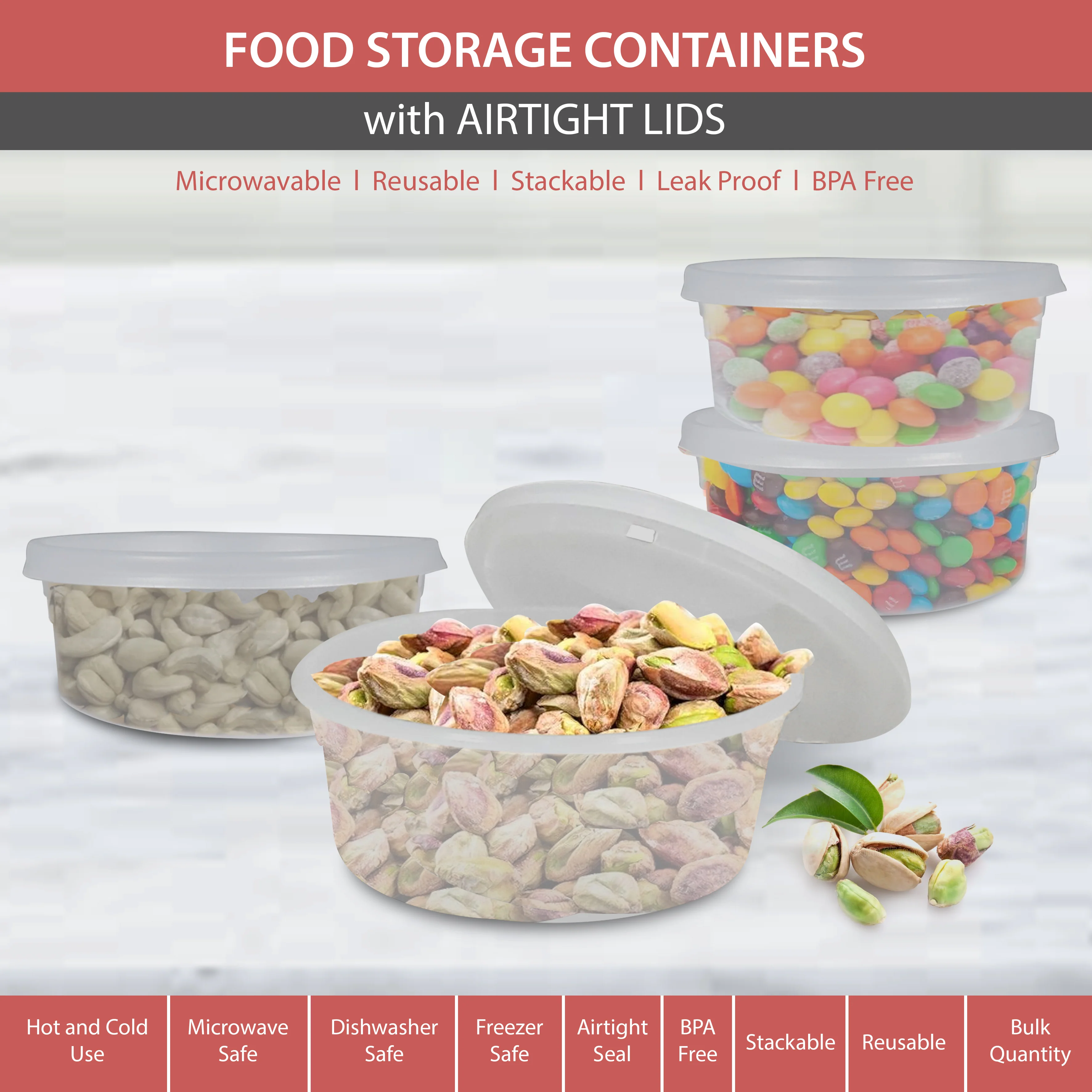 Value+ - 8oz Round Deli Container w/Lids - Image 7
