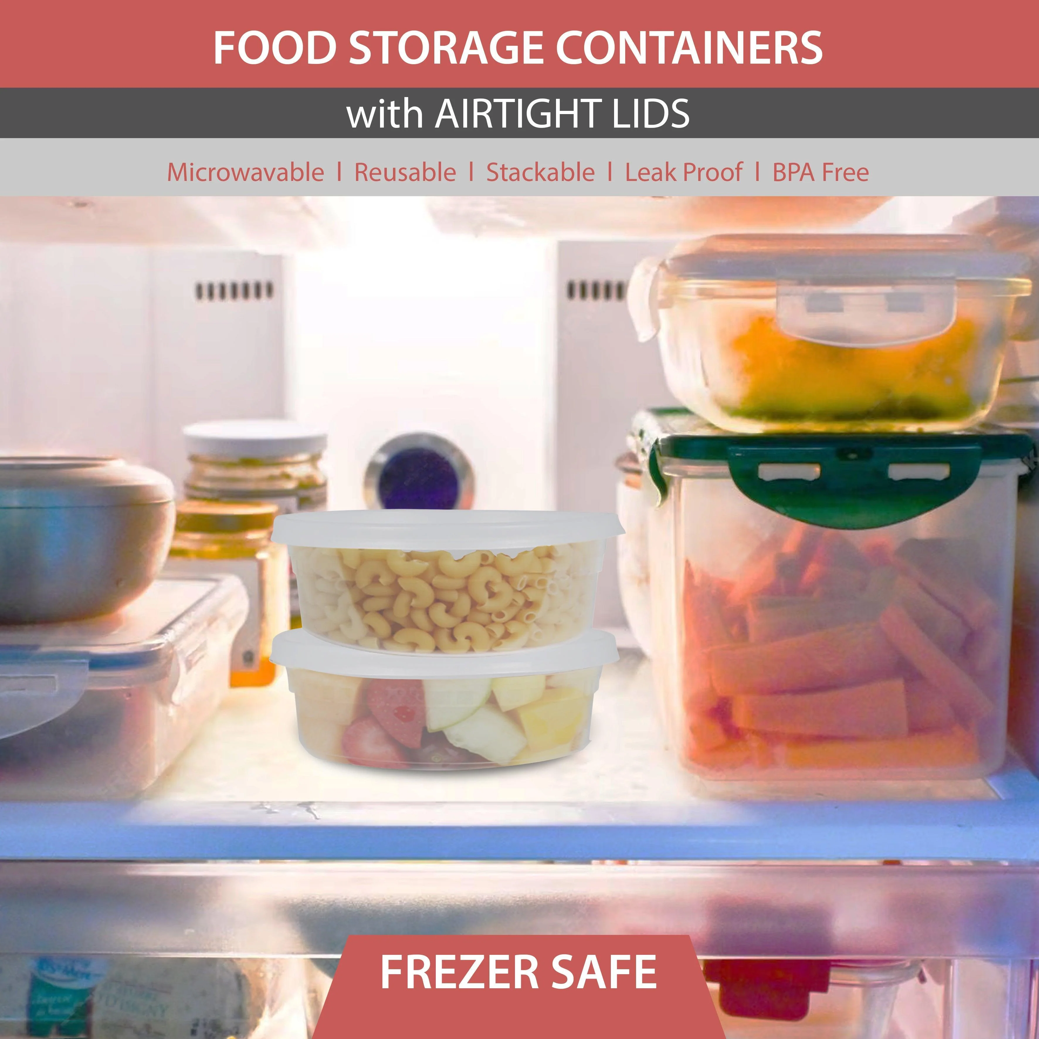 Value+ - 8oz Round Deli Container w/Lids - Image 8