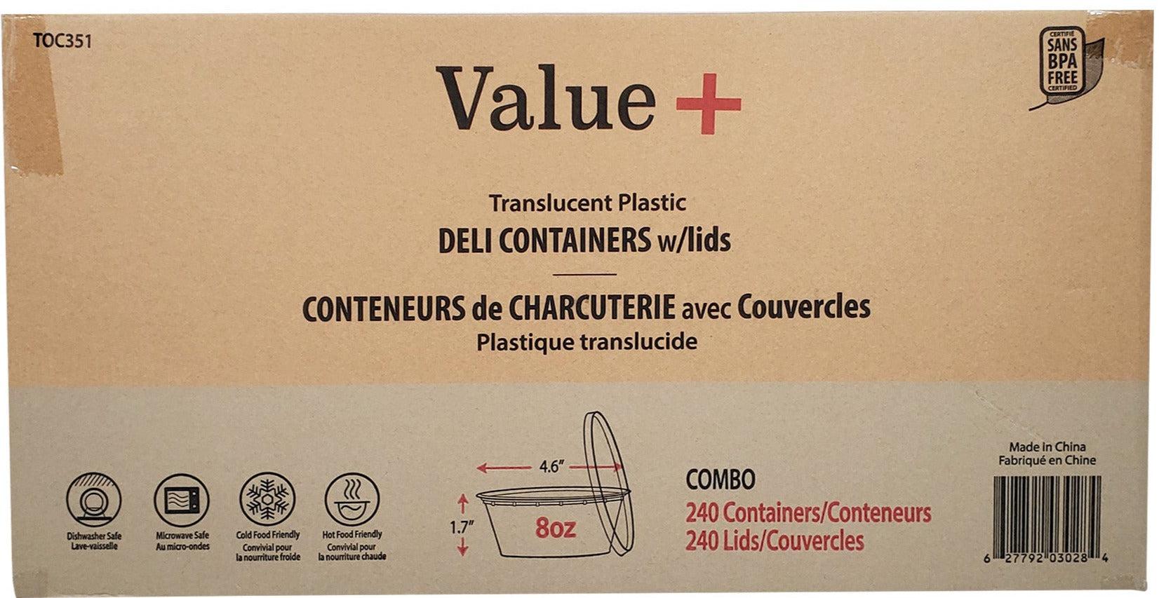 Value+ - 8oz Round Deli Container w/Lids - Image 9