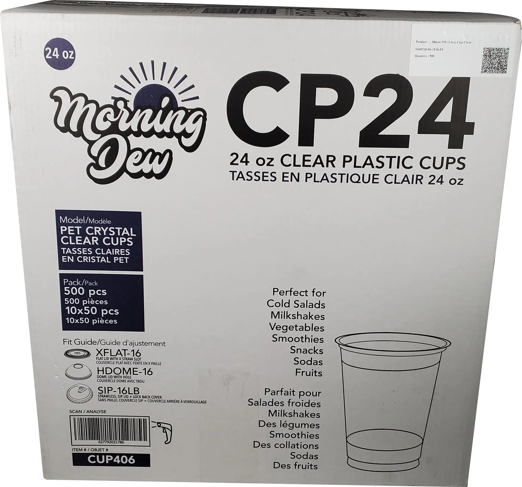 Morning Dew - 24oz Clear Pet Cup - 98mm - CP24 - Image 5