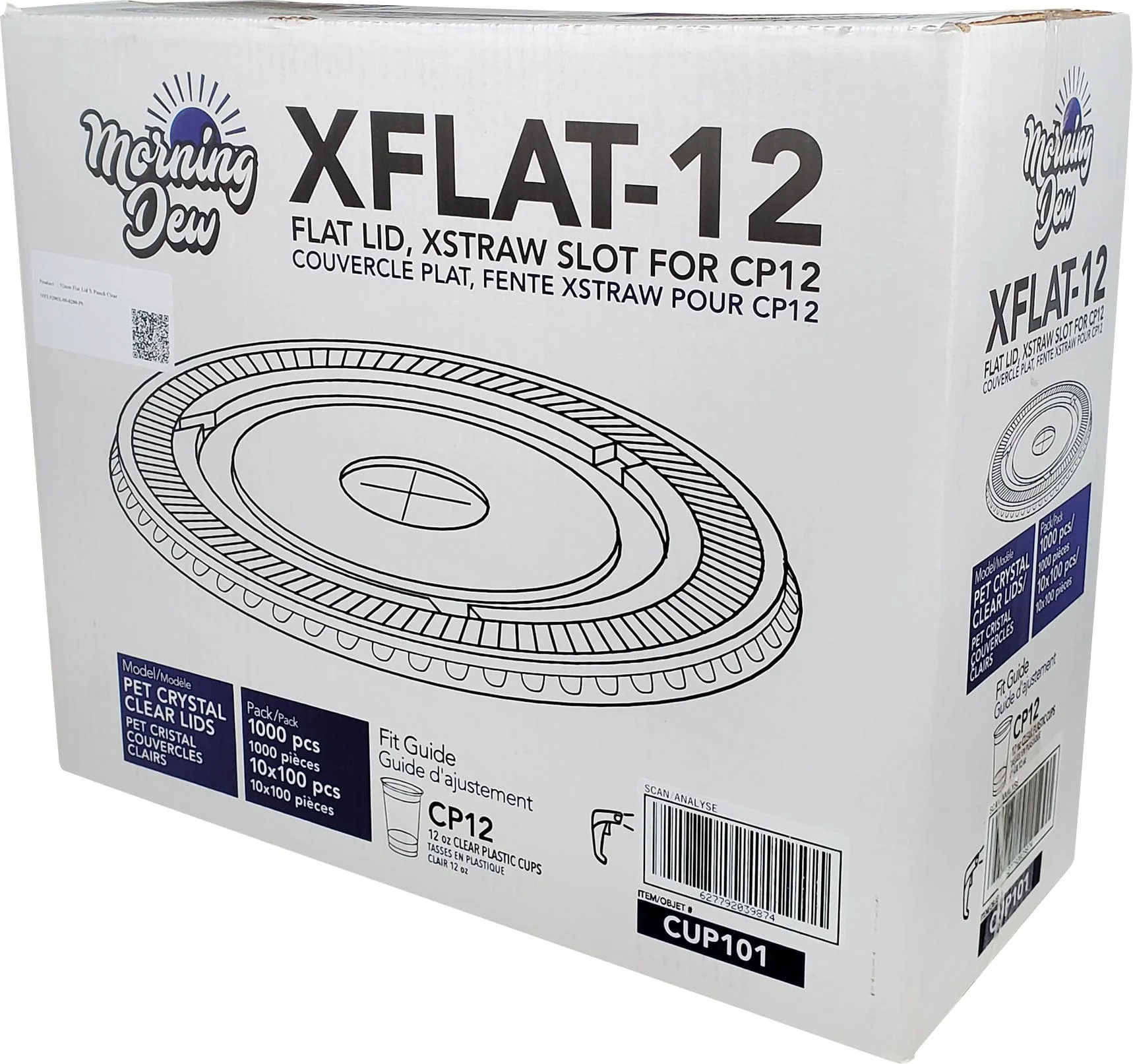 Morning Dew - X Slot Flat Lids - For 12oz Cup Only-92mm - Image 5