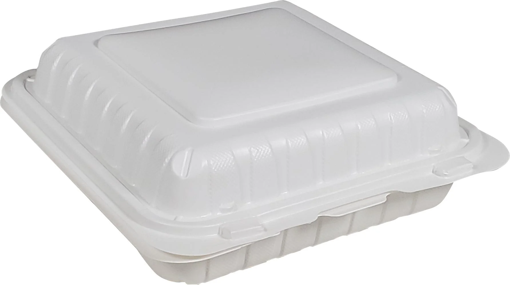 Eco-Craze MFPP Clamshell Container 8x8x2.6" - 3 Compt. White - Image 6