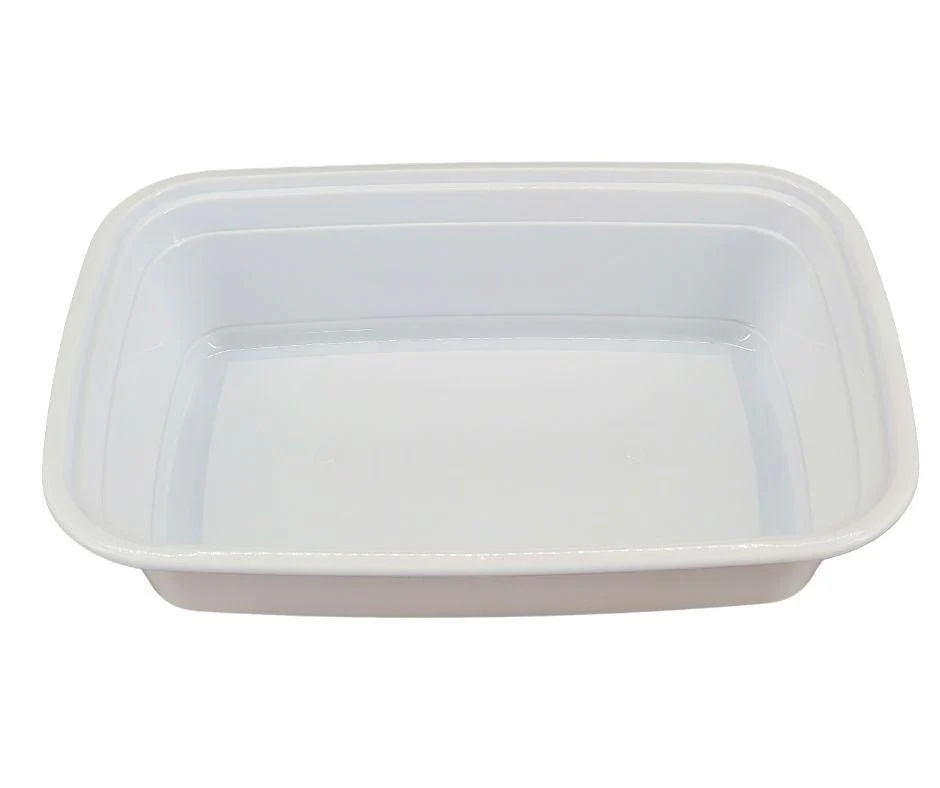 Value+ - 38oz Rectangular White Plastic Container - Image 4