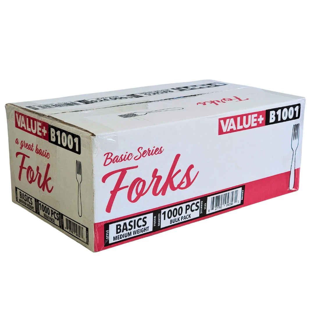Value+ - Plastic Forks - White - Bulk - B1001 - Image 10