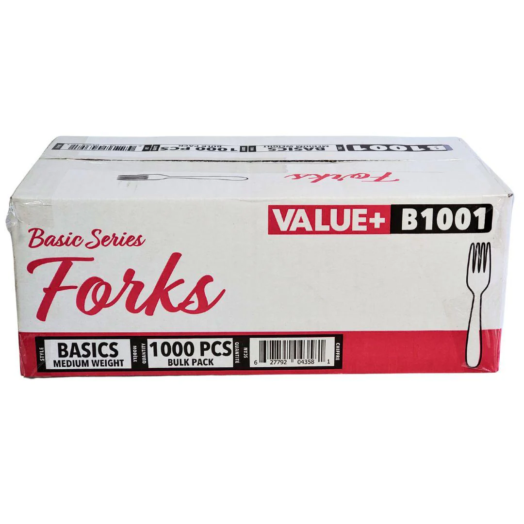 Value+ - Plastic Forks - White - Bulk - B1001 - Image 11