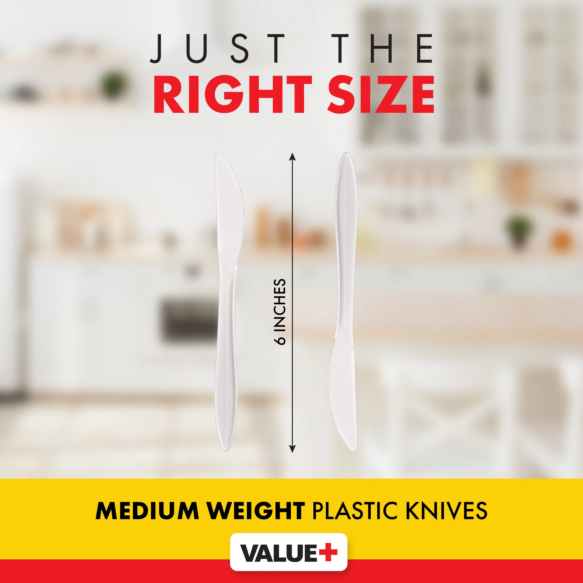 Value+ - Plastic Knife - Bulk  - B1002 - Image 4