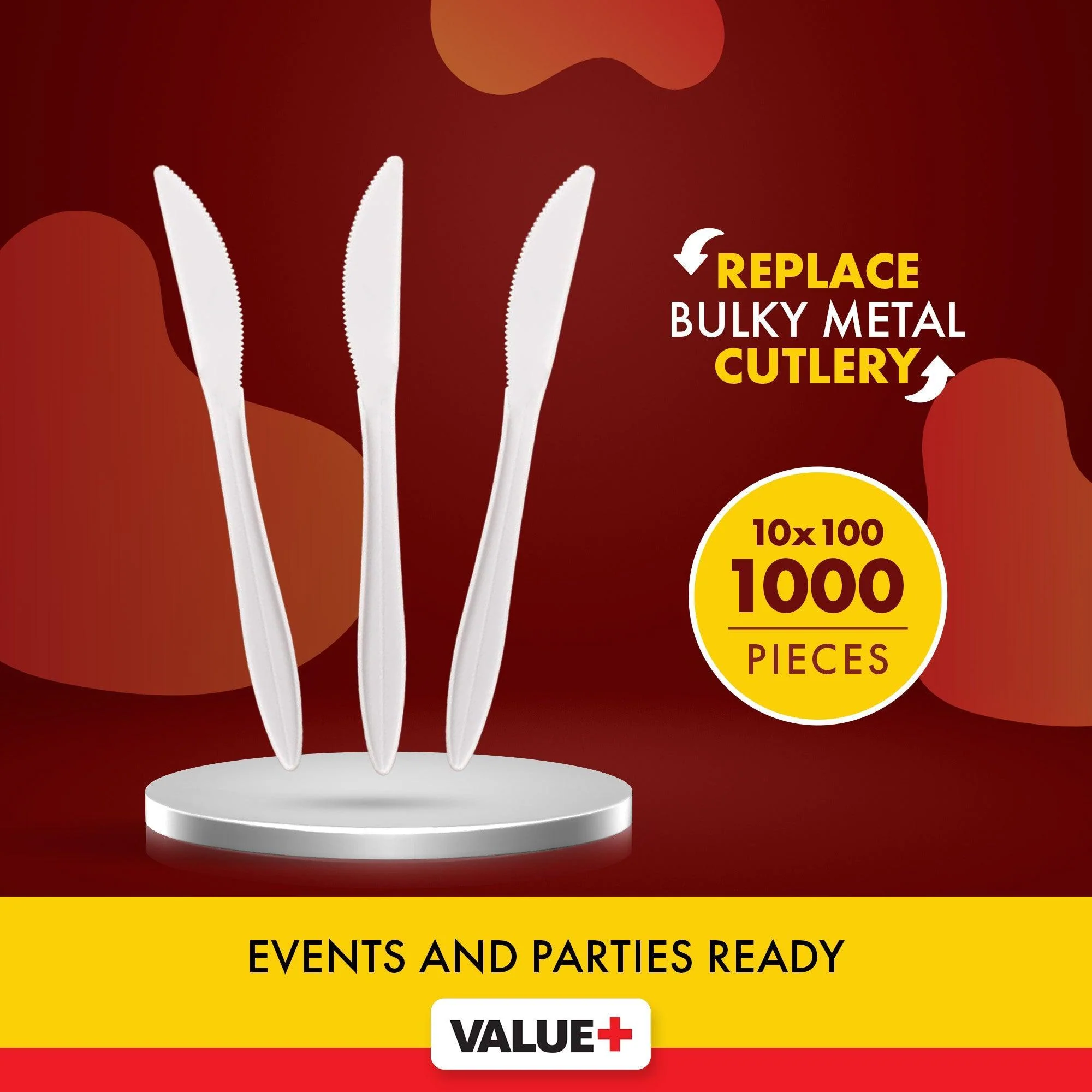 Value+ - Plastic Knife - Bulk  - B1002 - Image 5