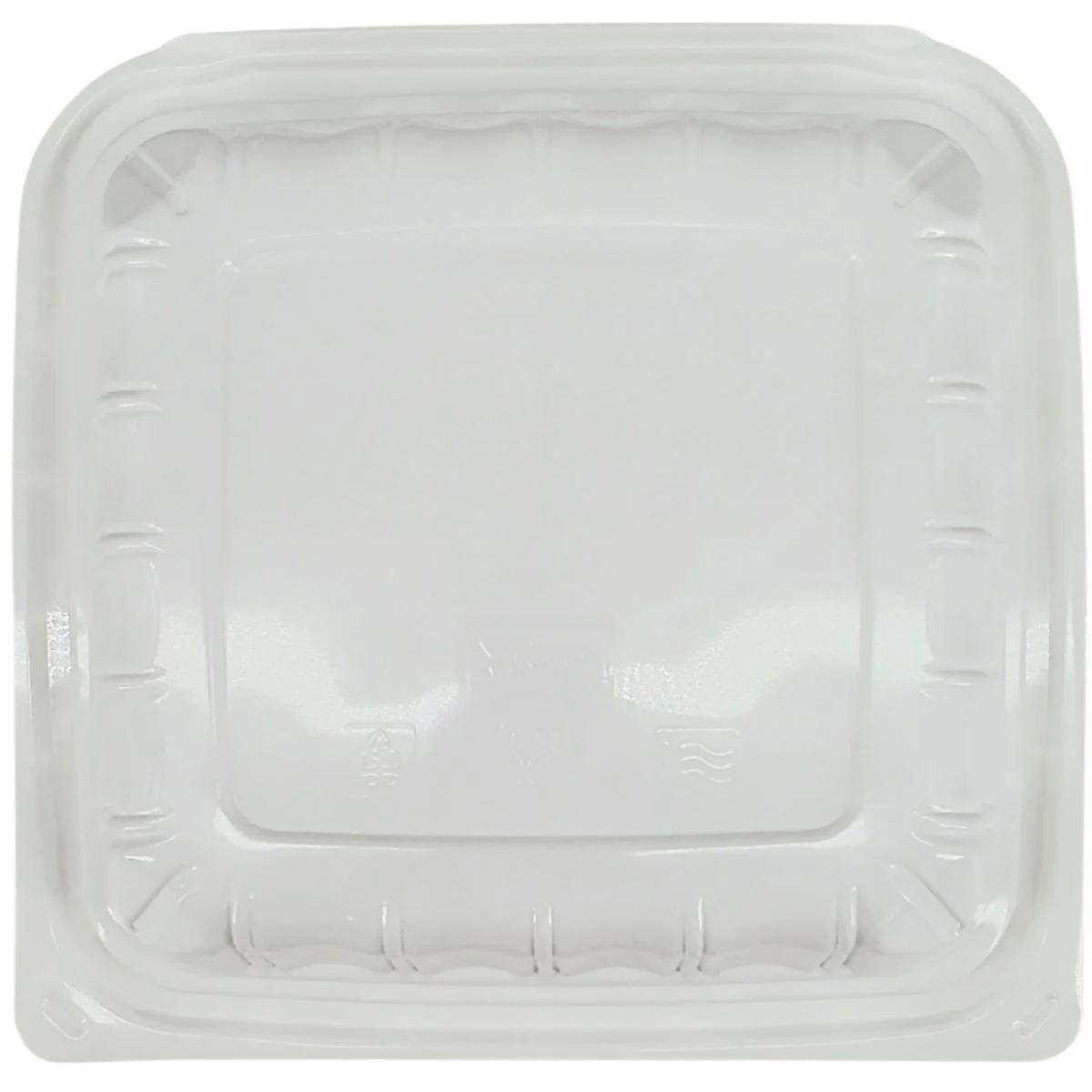 Value+ - YR881W-V - PP Hinged Cont. - 8.6x8.3x3" - White w/Clear Lid - Image 6