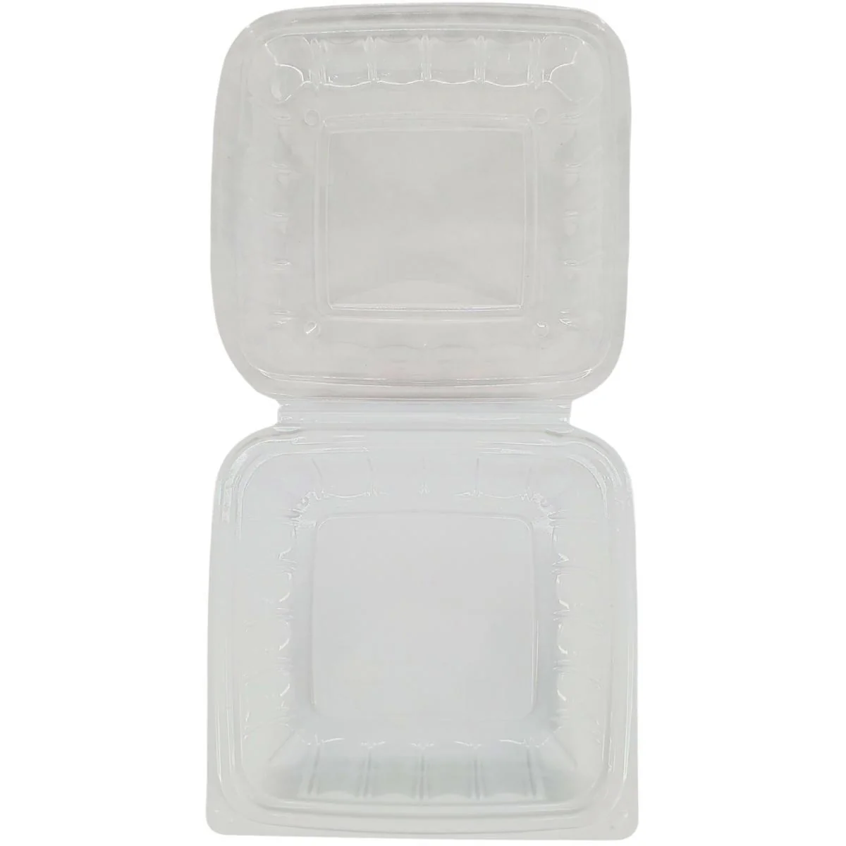 Value+ - YR881W-V - PP Hinged Cont. - 8.6x8.3x3" - White w/Clear Lid - Image 7