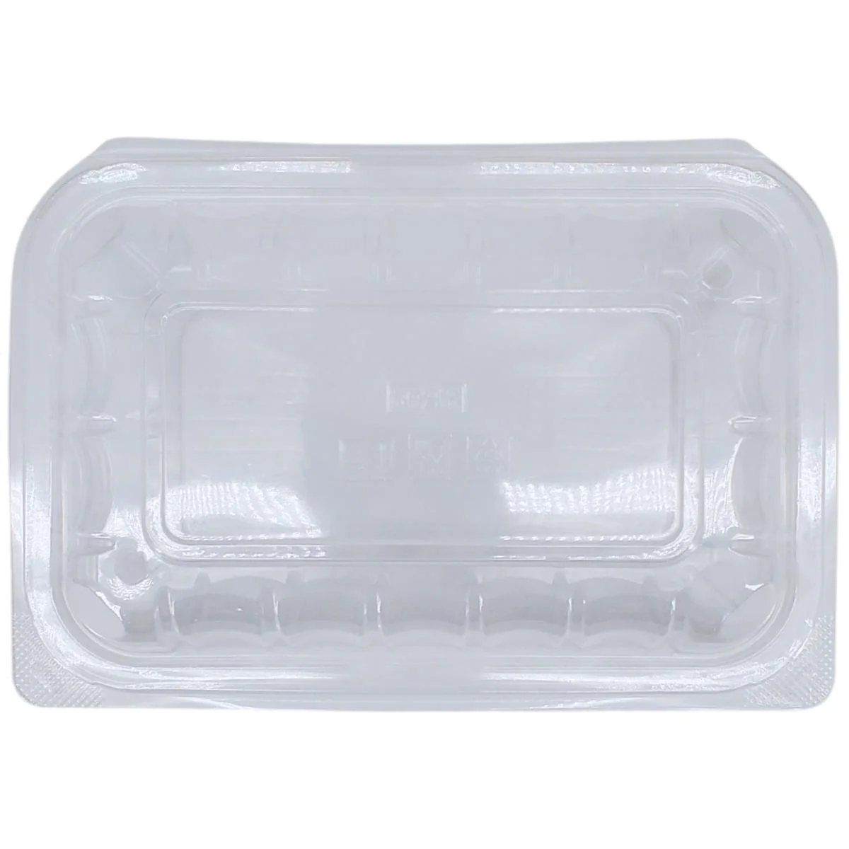 Value+ - YR961W-V - PP Hinged Cont. - 8.9x6.3x2.6" - White w/Clear Lid - Image 3