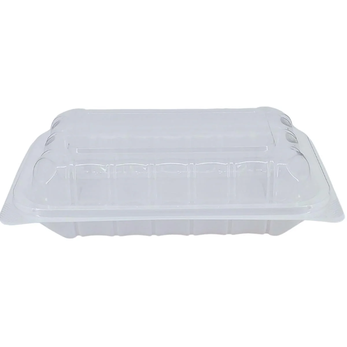 Value+ - YR961W-V - PP Hinged Cont. - 8.9x6.3x2.6" - White w/Clear Lid - Image 4