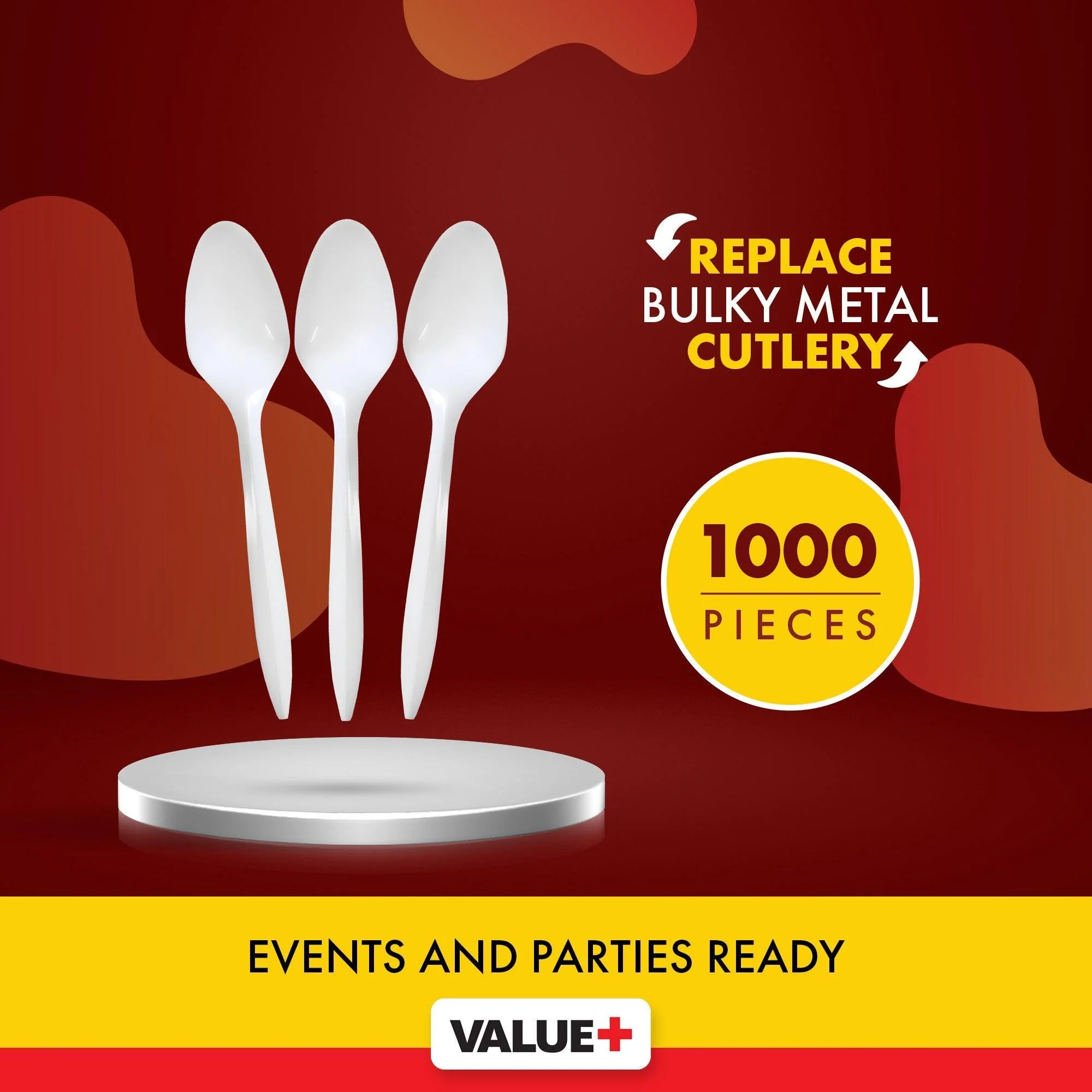 Value+ - Tea Spoon - White - Bulk - B1003 - Image 6