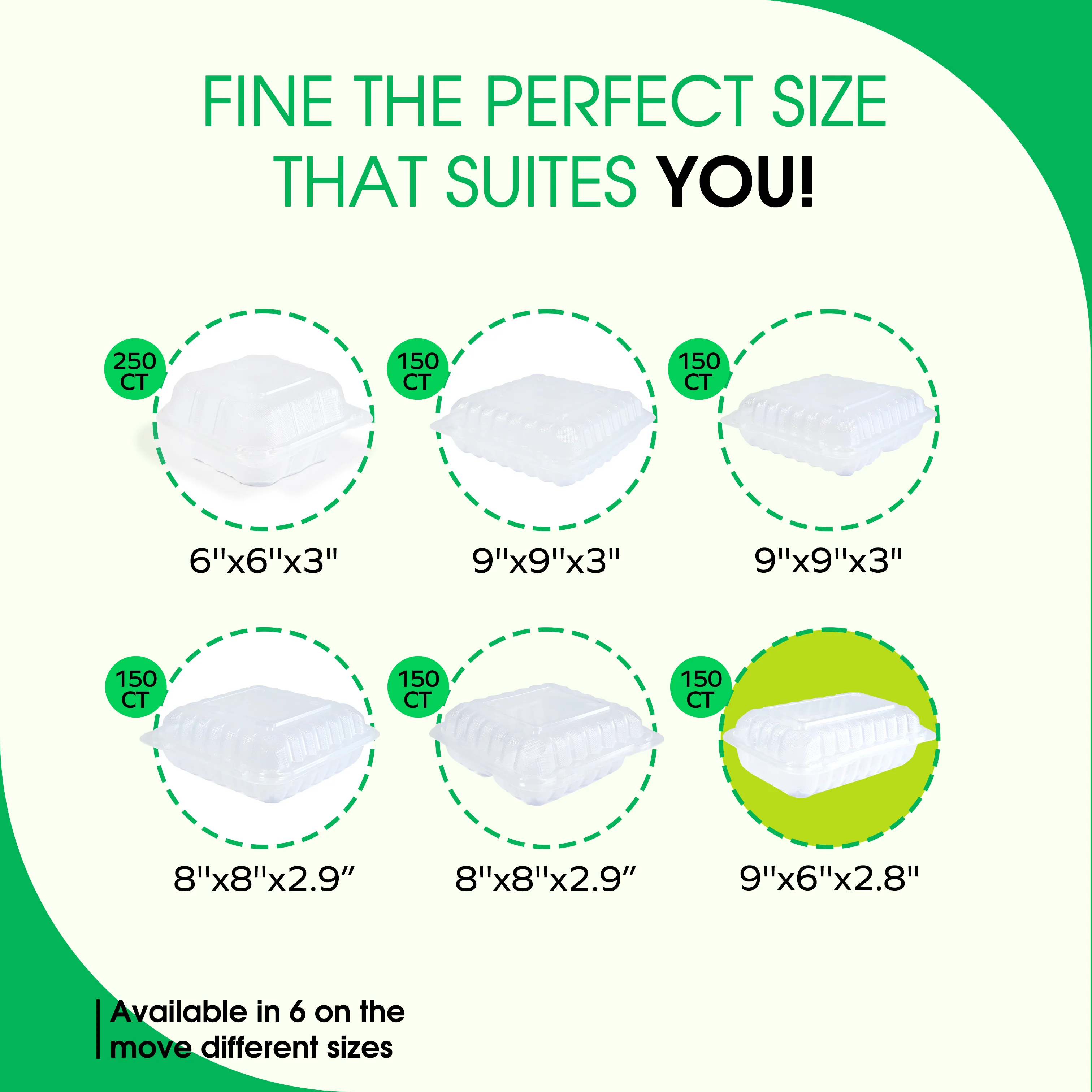 Value+ - PP961C-VH - PP Hinged Cont. - 9x6x2.8" - Clear - Image 8