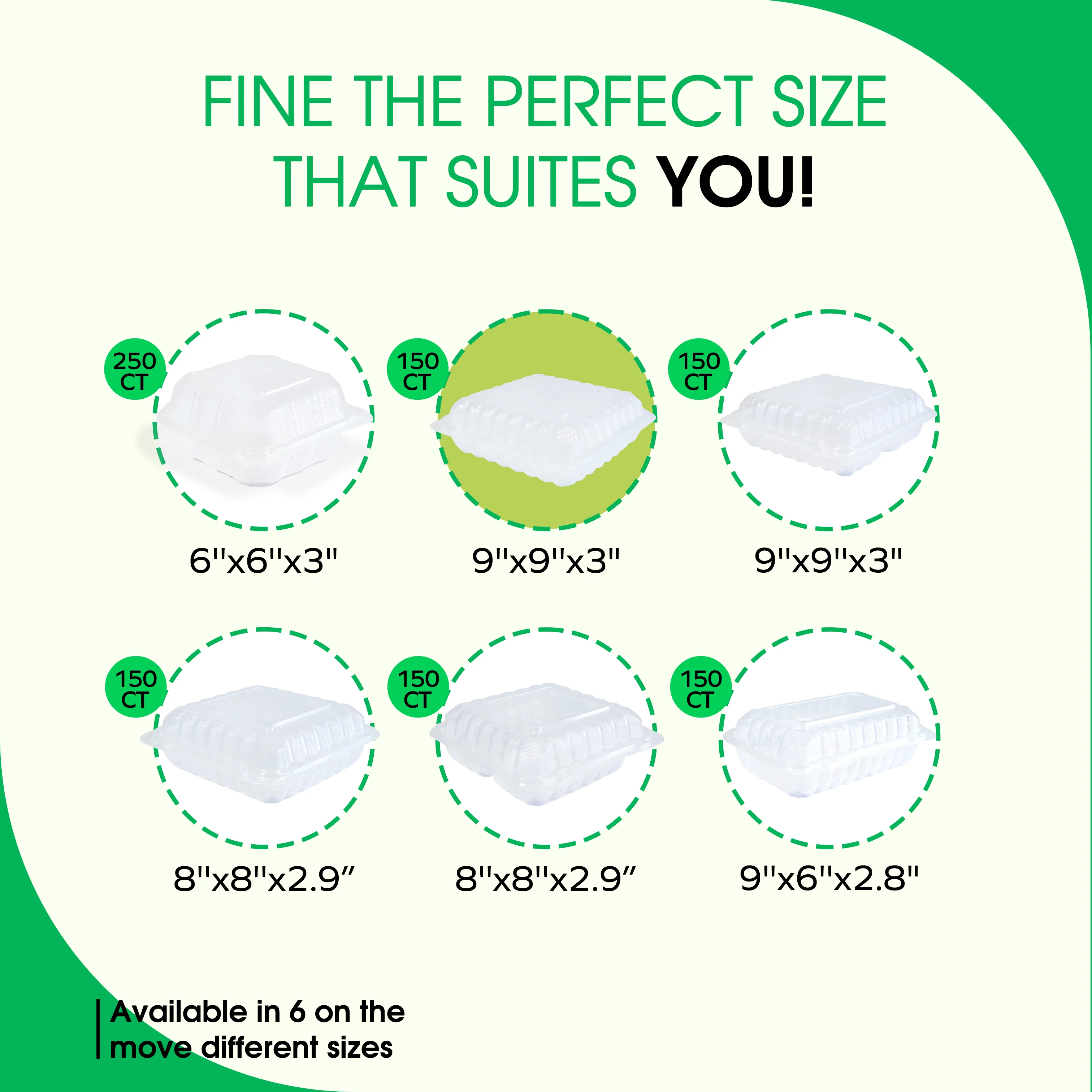 Value+ - PP-991C-VH - PP Hinged Cont. - 9x9x3" - Clear - Image 8