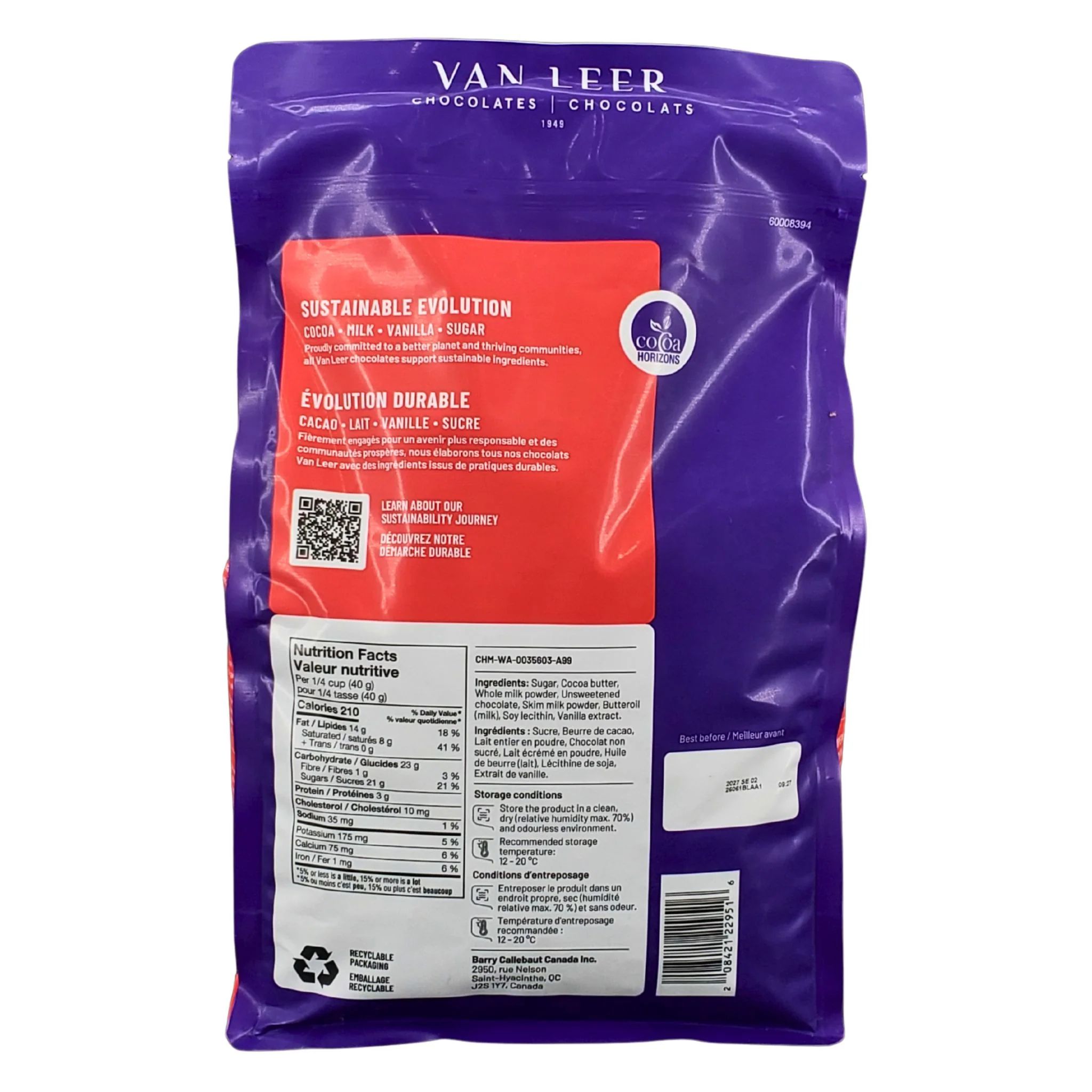 Van Leer - Milk Kenosha Chocolate - 2.5kg - Image 4