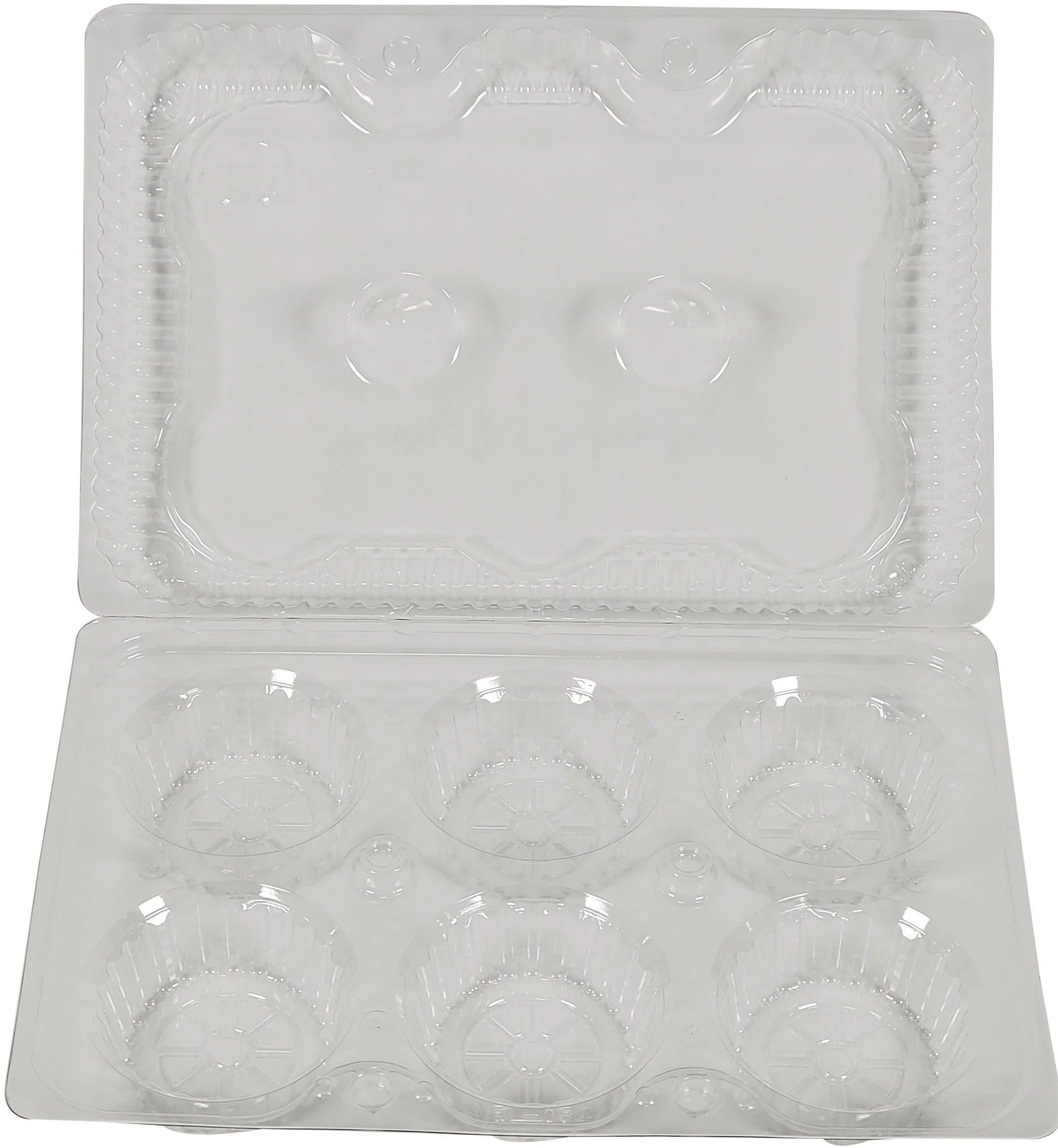 Vespa 6 Large Muffins Container 10.625"x7.2"x2.875"PET OPS VEL-054 - Image 2