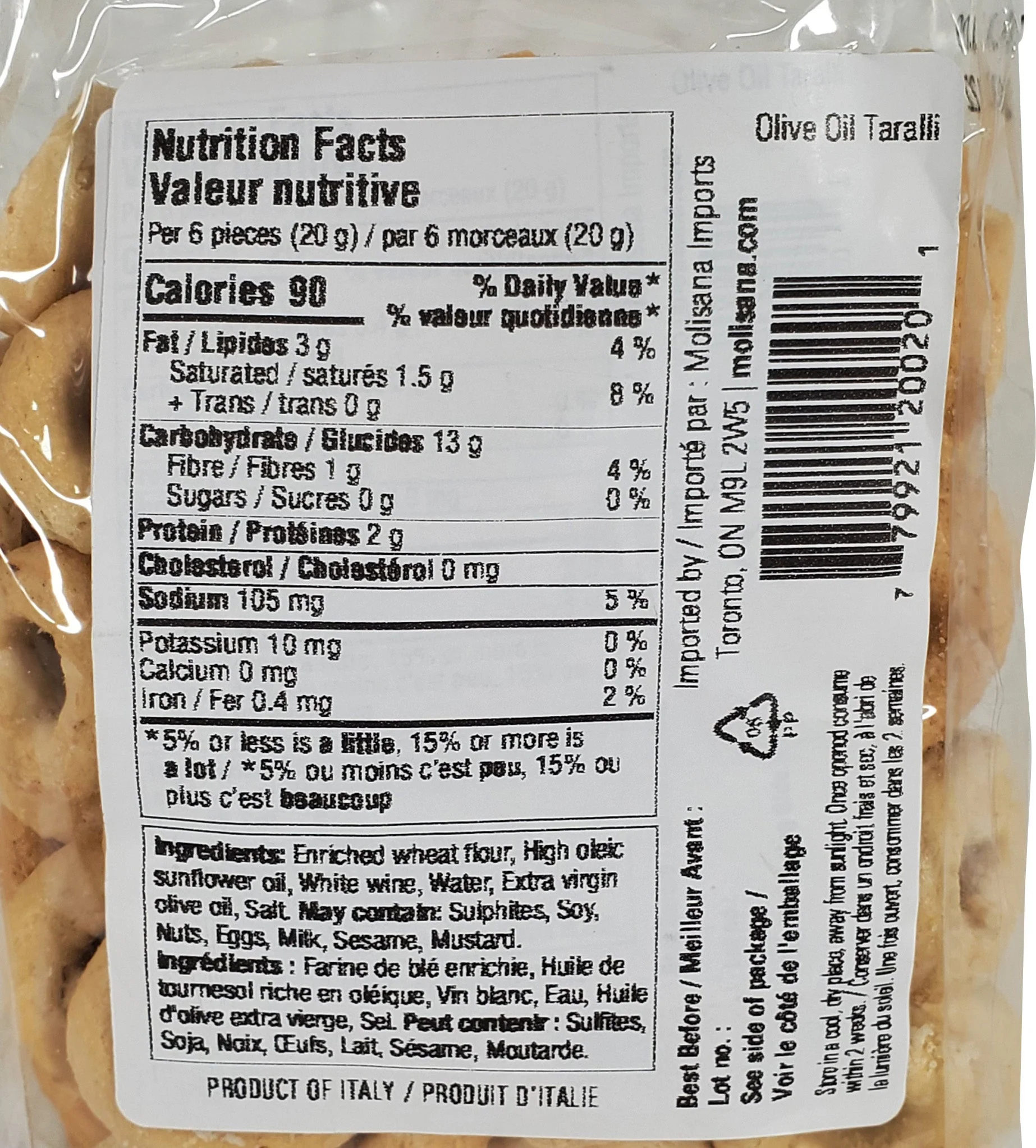 Vita Sana - Taralli Baked Artisanal Snack in Olive Oil - Image 2