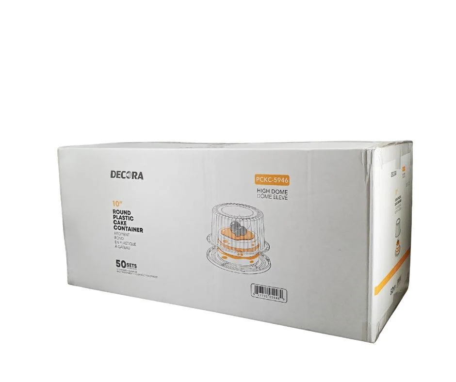Decora - 10inch - Plastic Round Cake Box - Clear - Combo - Image 3