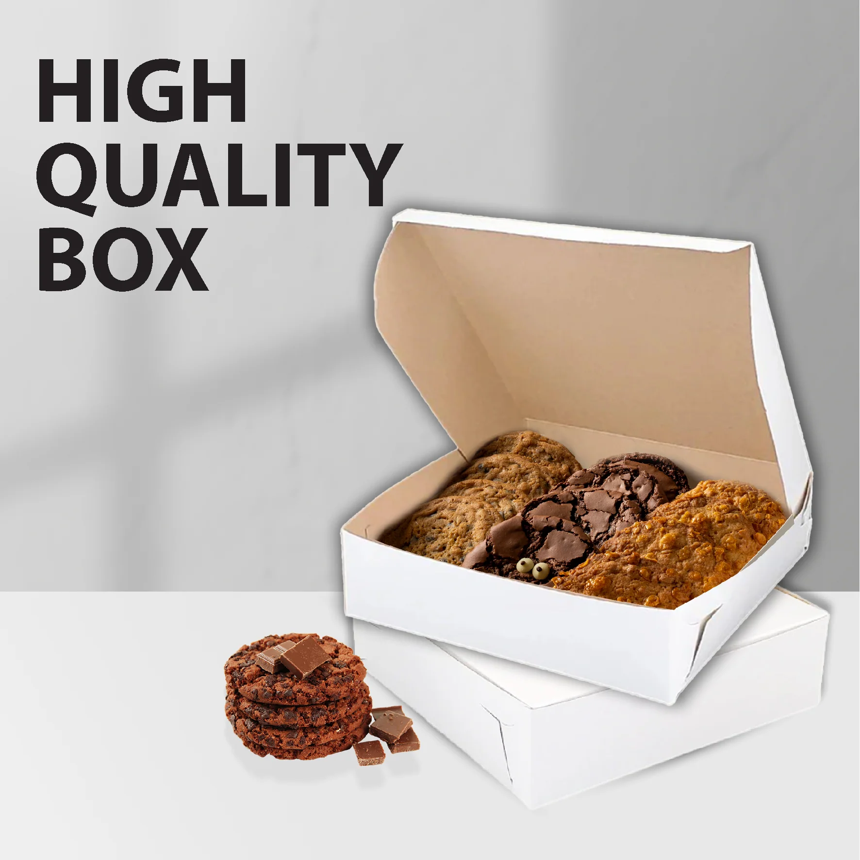 EB - White Cake Boxes - 10x10x2.5 - Image 5