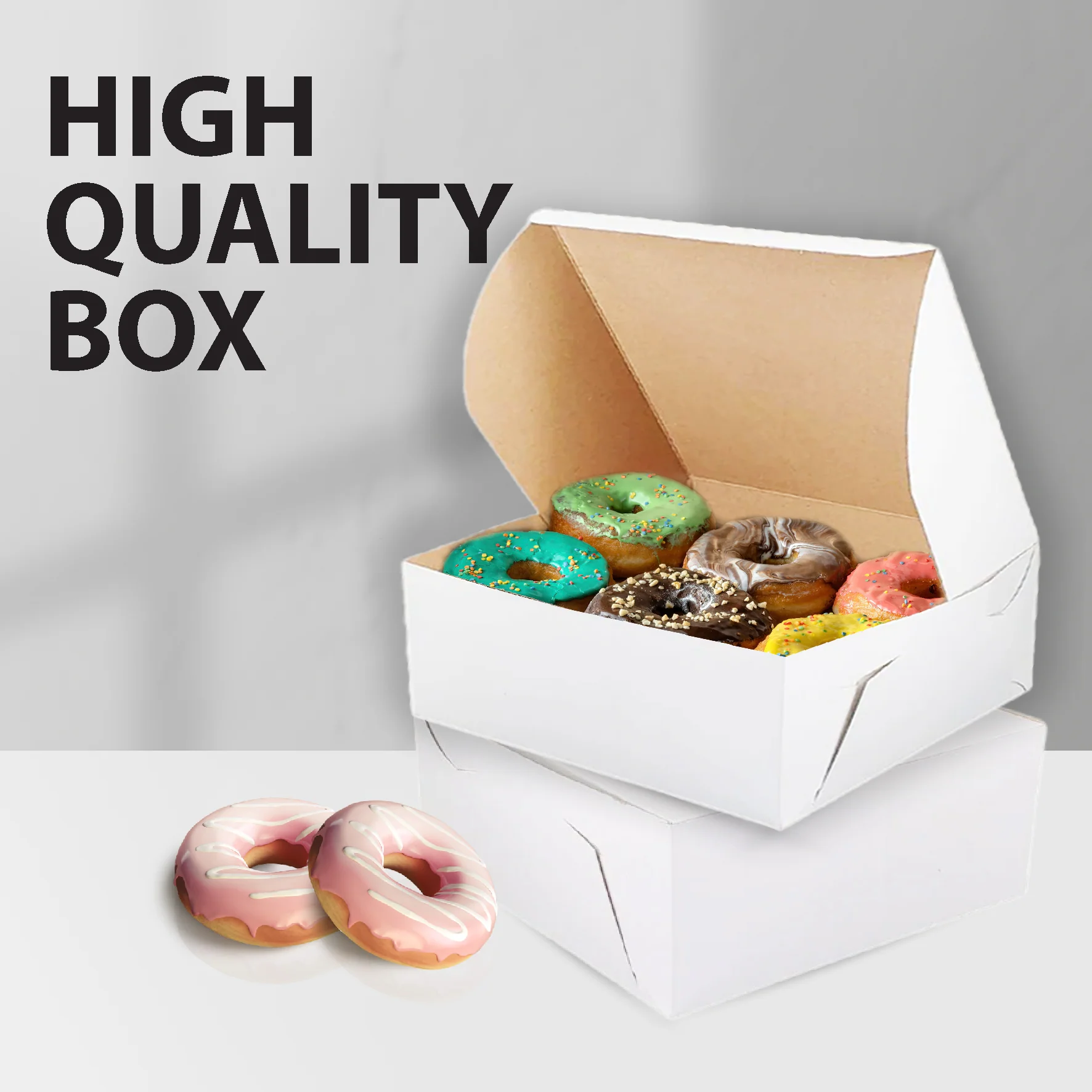 EB - White Cake Boxes - 12x12x4 - Image 4