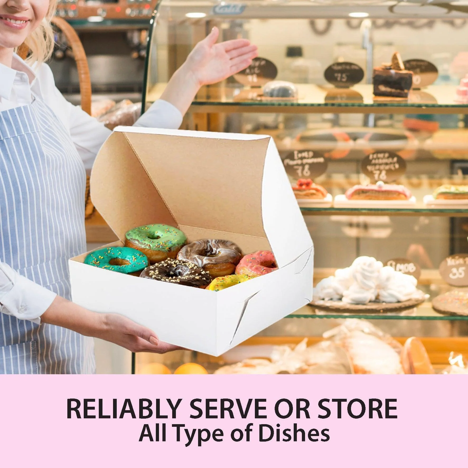 EB - White Cake Boxes - 12x12x4 - Image 5