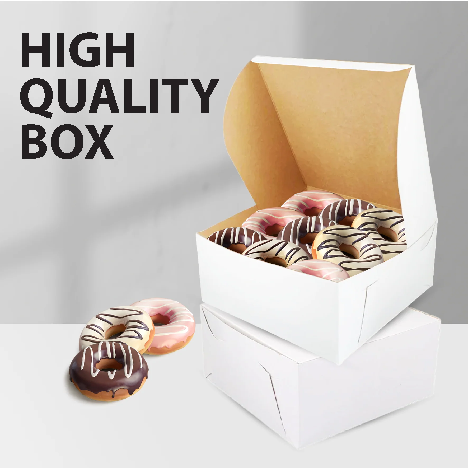 EB - White Cake Boxes - 12x12x6 - Image 4