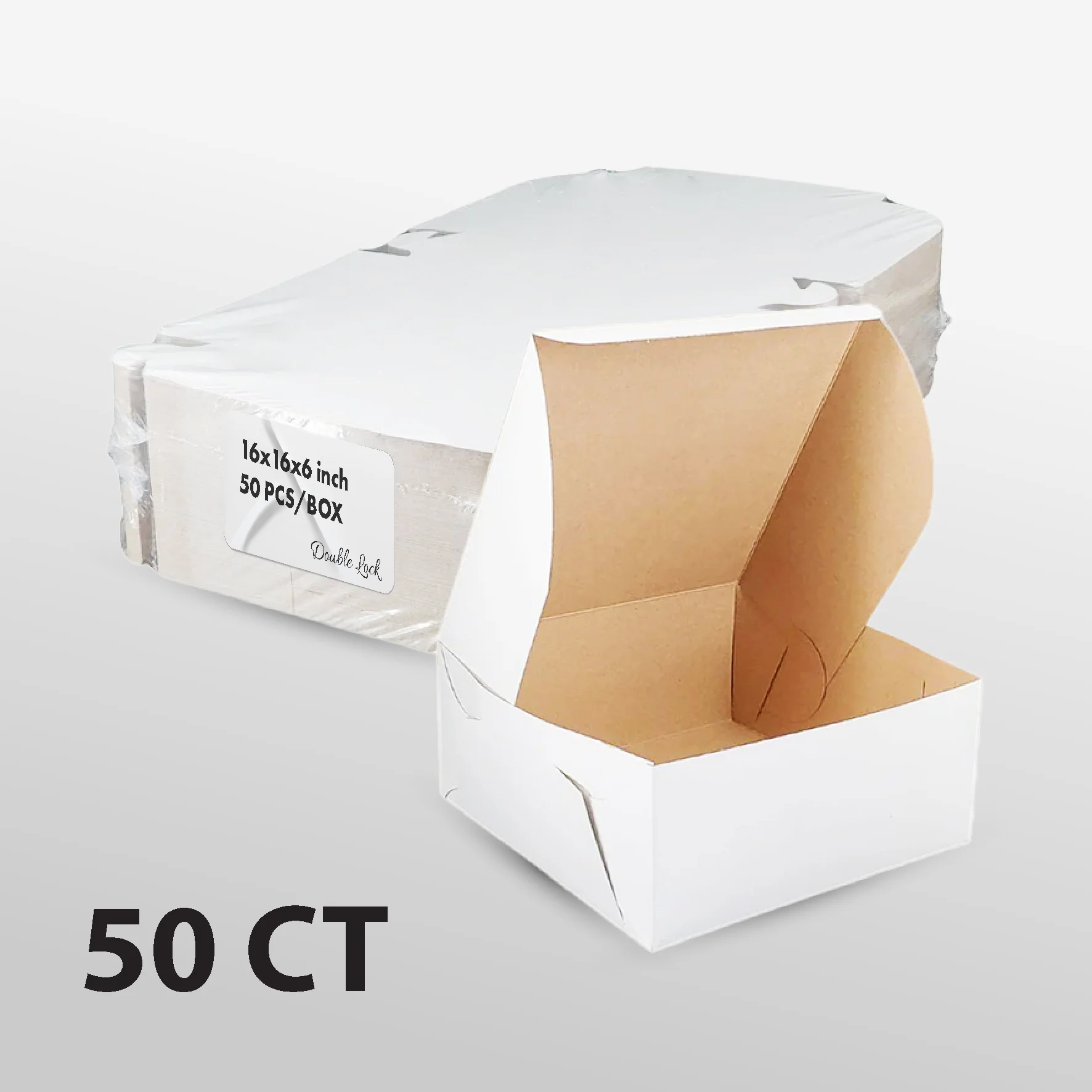 EB - White Cake Boxes - 16x16x6 - Image 7