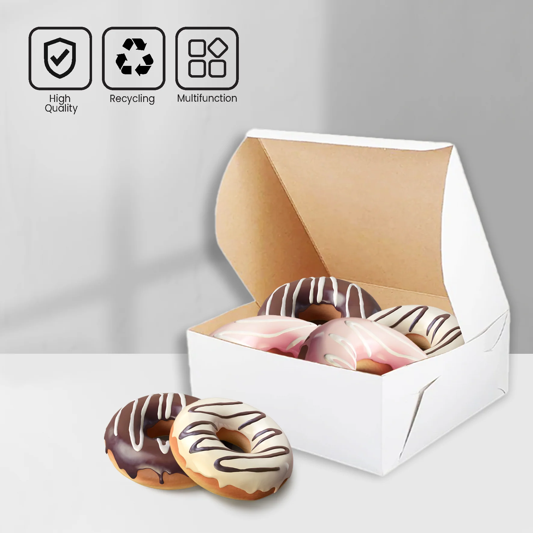 EB - White Cake Boxes - 5½x5½x2½ - Image 6