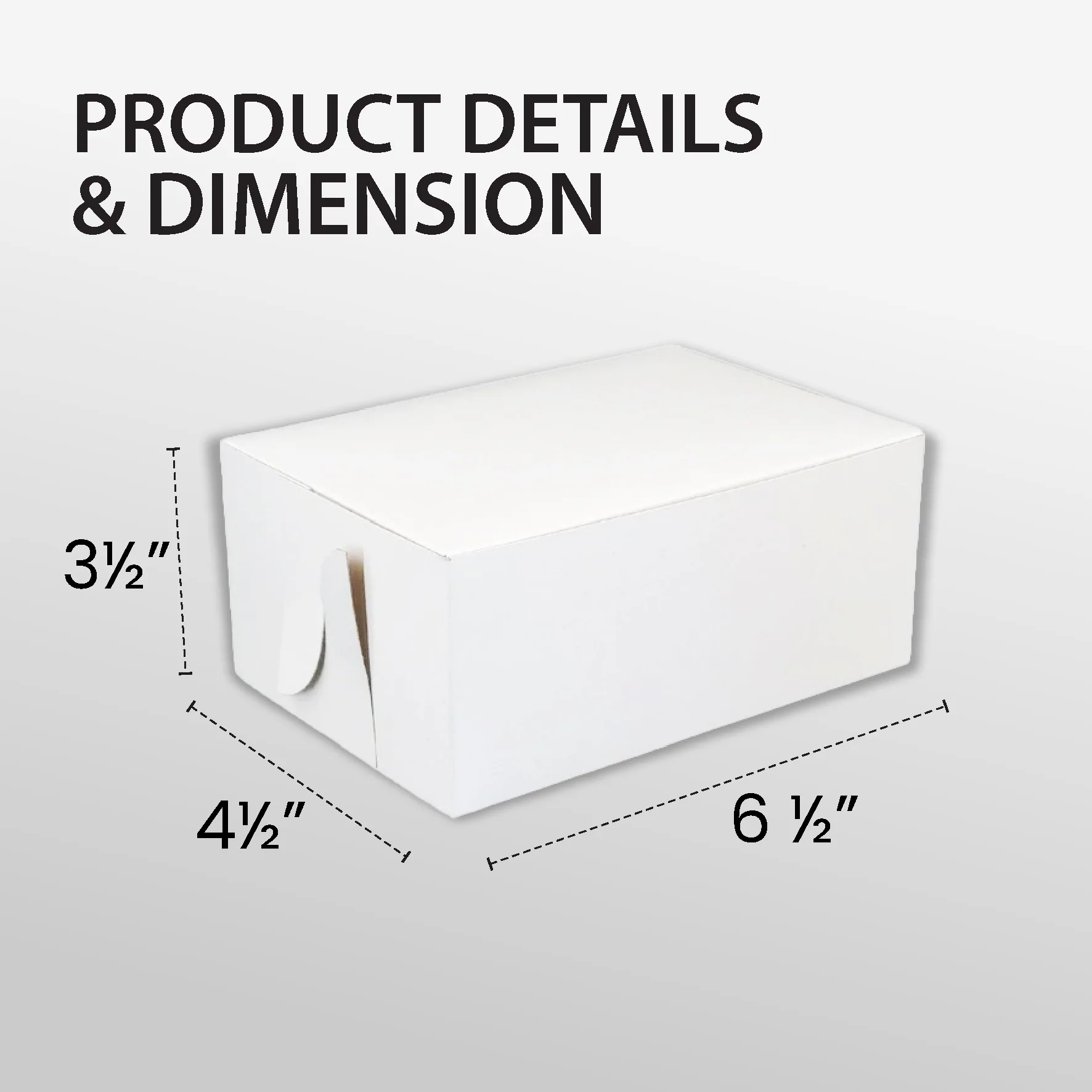 EB - White Cake Boxes - 6 ½x4½x3½ - Image 4