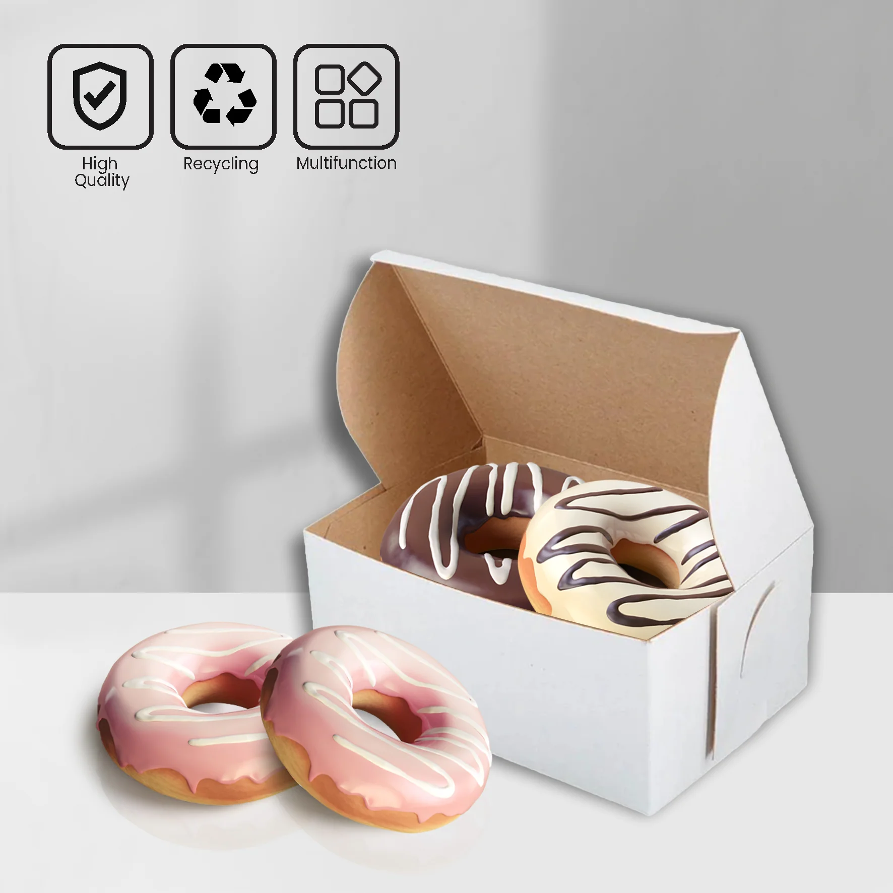 EB - White Cake Boxes - 6½x4x3 - Image 6