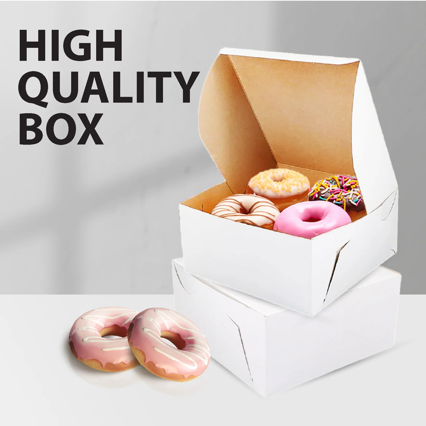 EB - White Cake Boxes - 8x8x2½ - Image 4