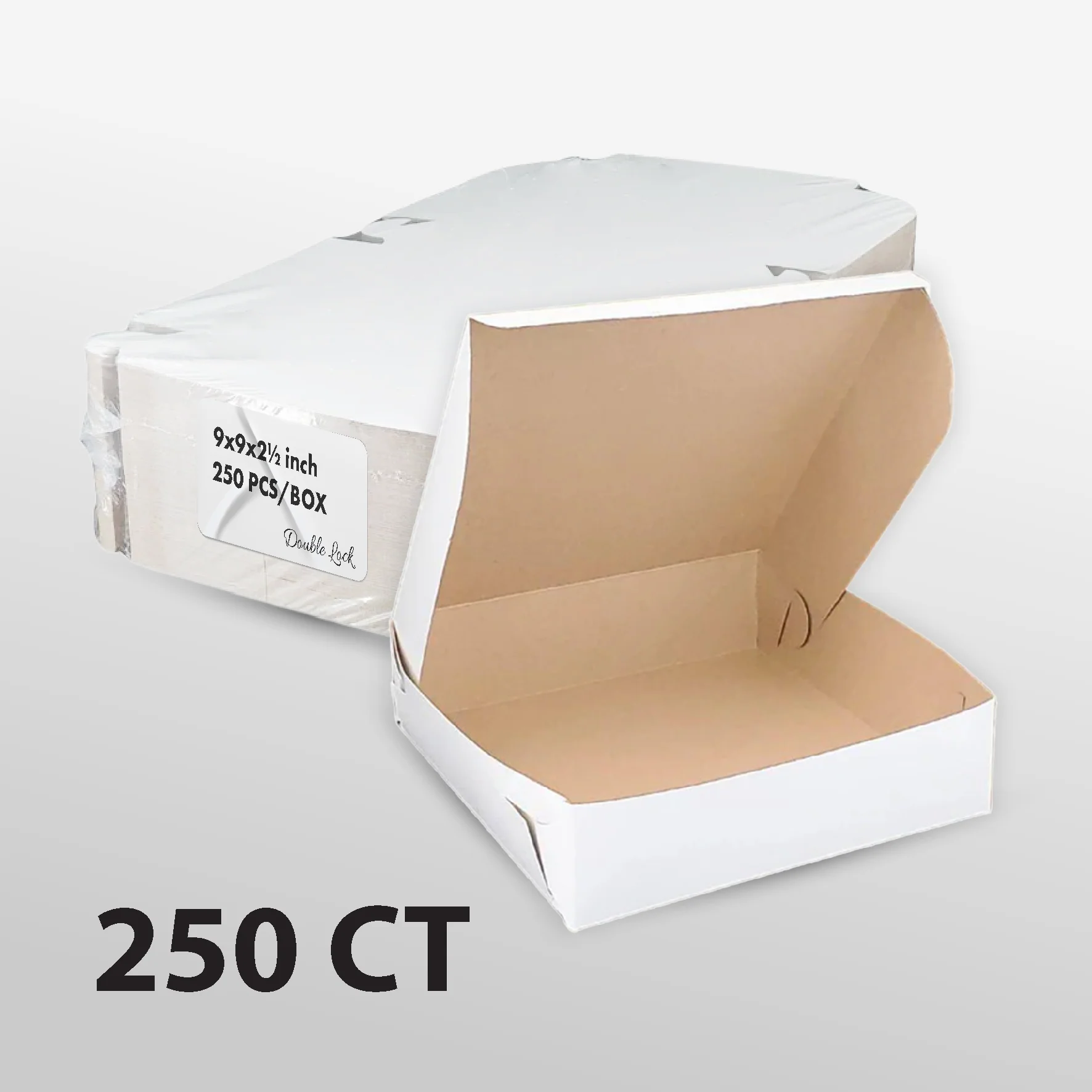 EB - White Cake Boxes - 9 x 9 x 2 1/2 - Image 3