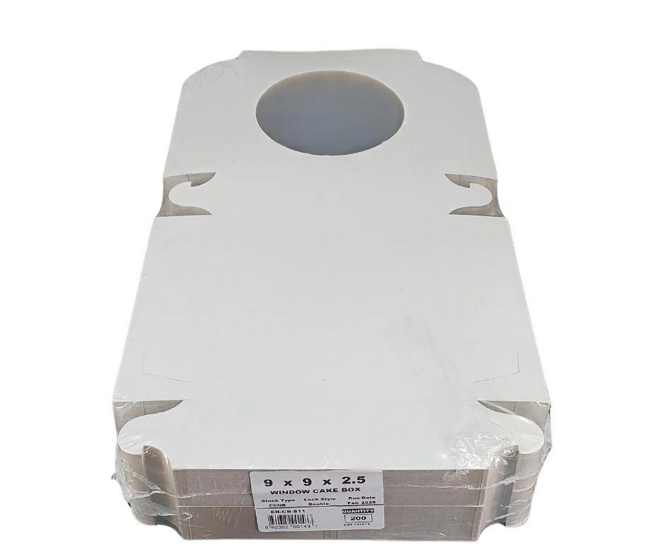 EB - White Cake Boxes - W/Window - 9x9x2.5 (Pie Box) - Image 10