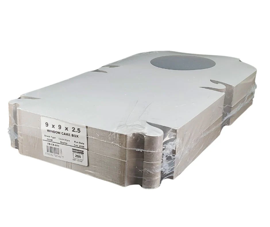 EB - White Cake Boxes - W/Window - 9x9x2.5 (Pie Box) - Image 13