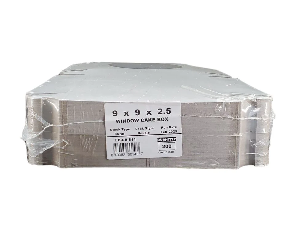 EB - White Cake Boxes - W/Window - 9x9x2.5 (Pie Box) - Image 14