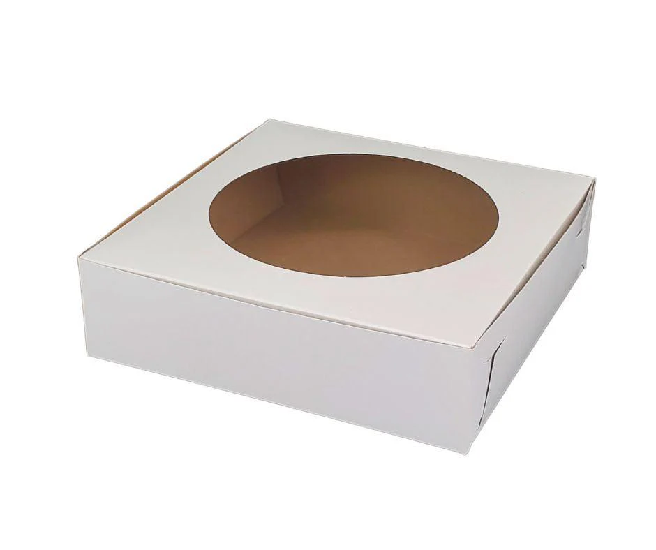 EB - White Cake Boxes - W/Window - 9x9x2.5 (Pie Box) - Image 4
