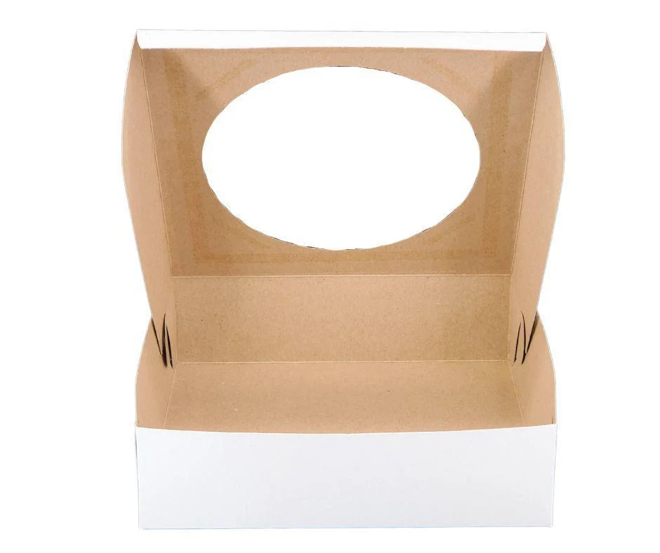 EB - White Cake Boxes - W/Window - 9x9x2.5 (Pie Box) - Image 5