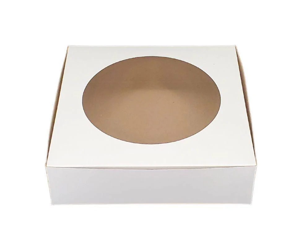 EB - White Cake Boxes - W/Window - 9x9x2.5 (Pie Box) - Image 6
