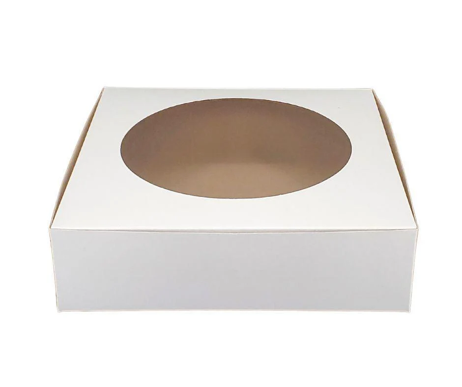 EB - White Cake Boxes - W/Window - 9x9x2.5 (Pie Box) - Image 8