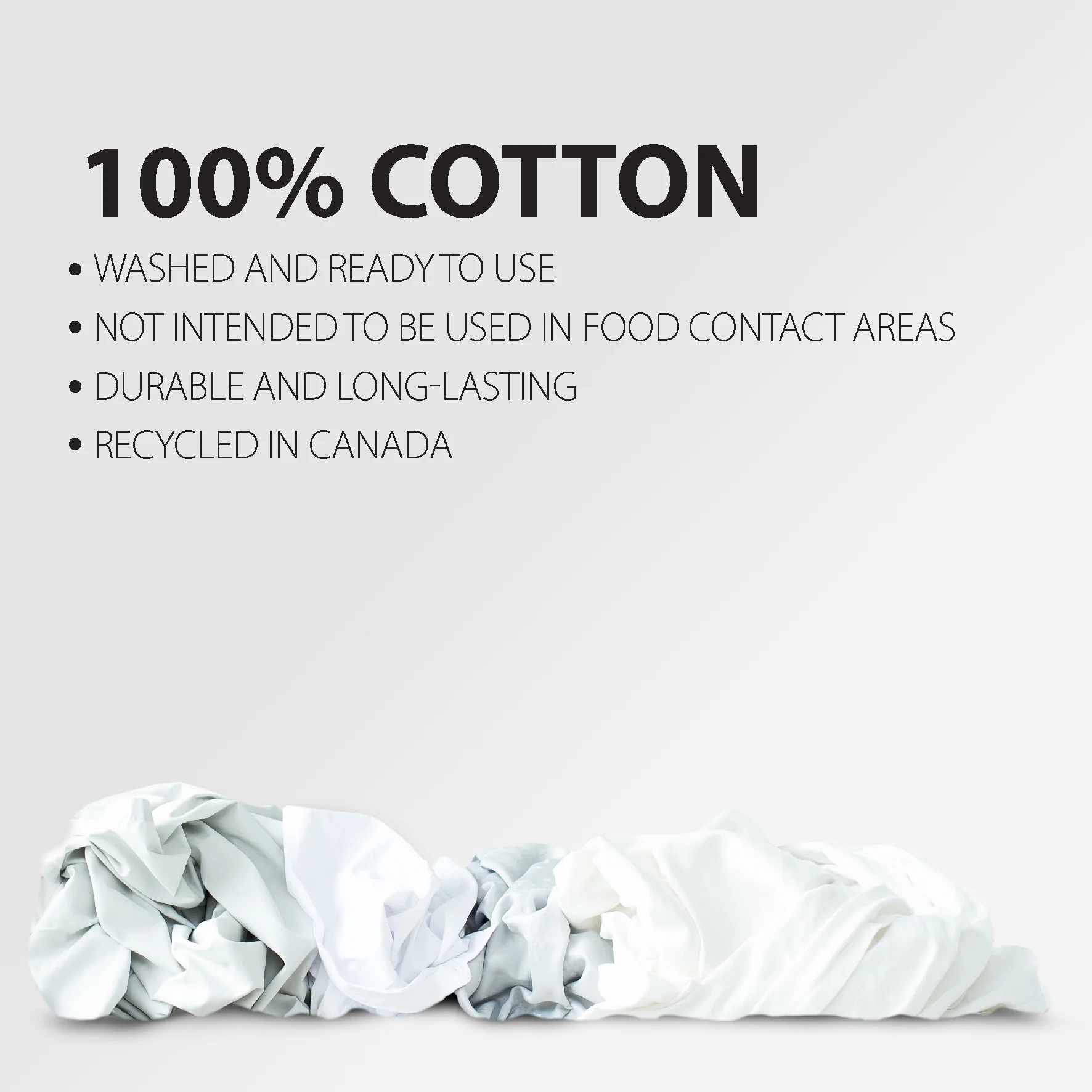 Wiping Rags - White - WipeW - Image 2
