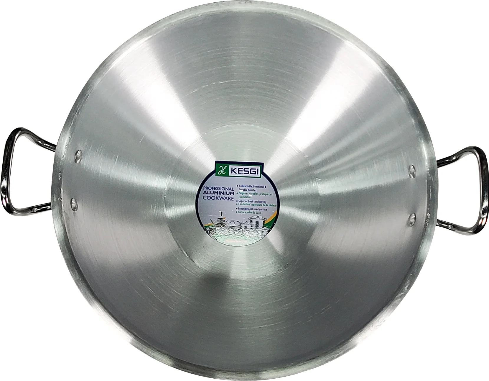 15"x6.2" - Wok - Aluminum w/Lid - Image 2