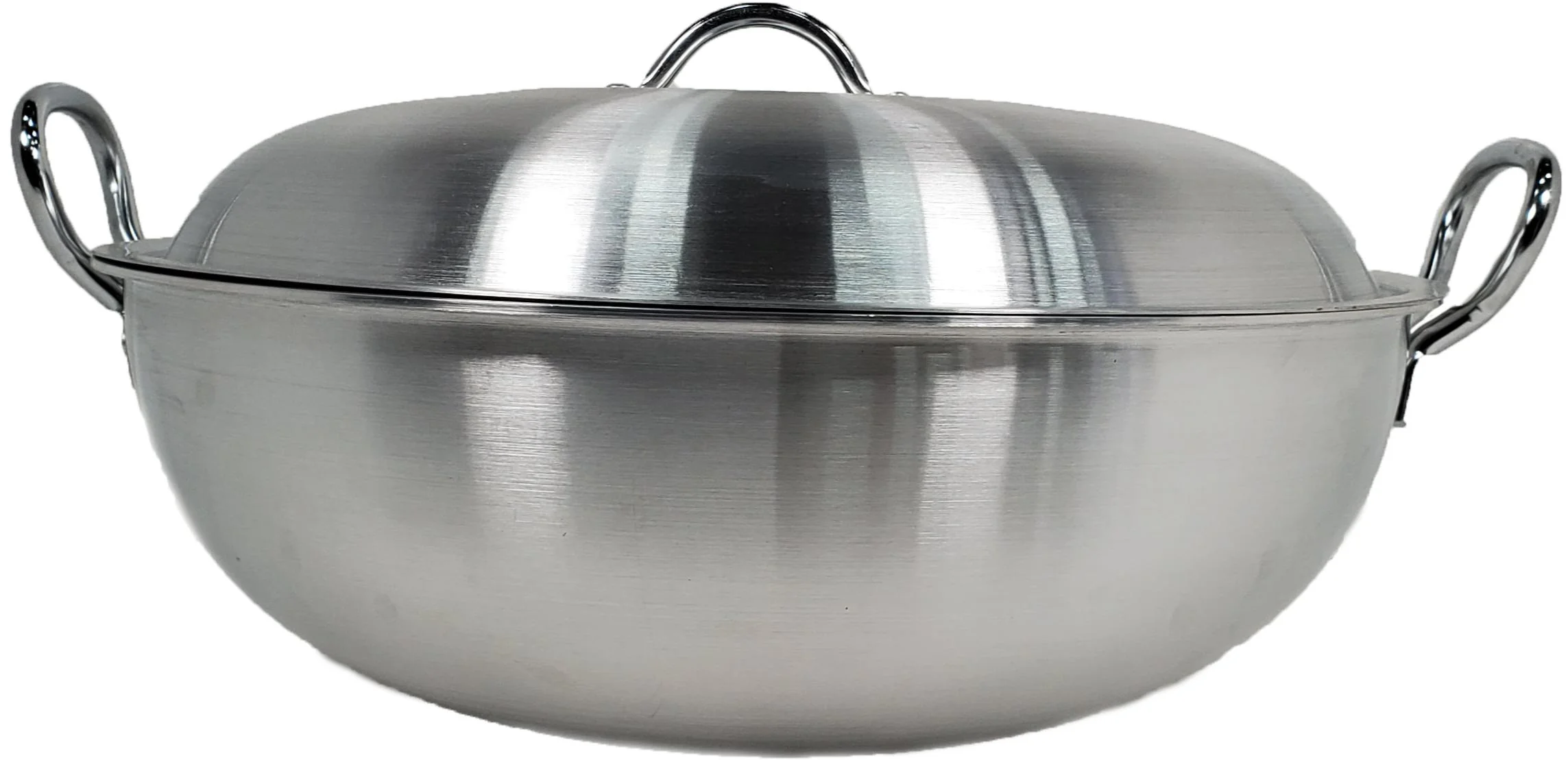 19"x7" - Wok - Aluminum w/Lid - Image 2