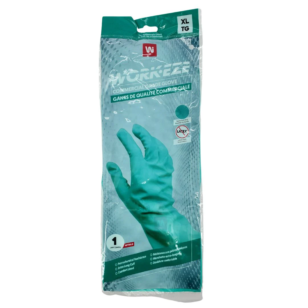 Work-Eze - 13" Nitrile Gloves - X-Large - Green - Image 2