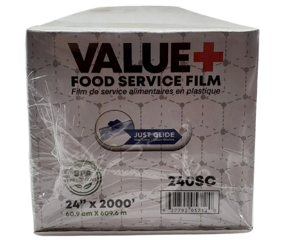 Value+ - 24" x 2000' Food Service Film Wrap with Slide Cutter Box - Image 11