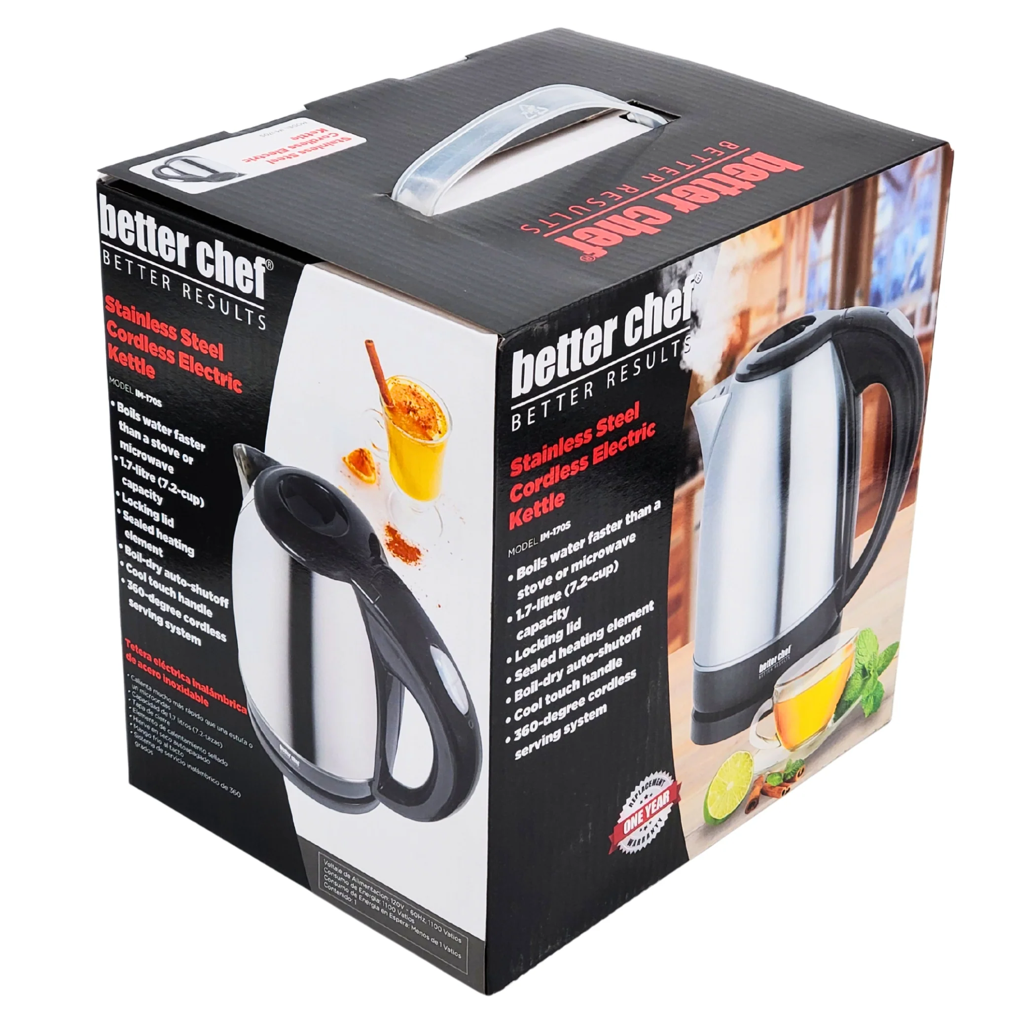 Better Chef Cordless Kettle S.Steel - 170S - Image 4