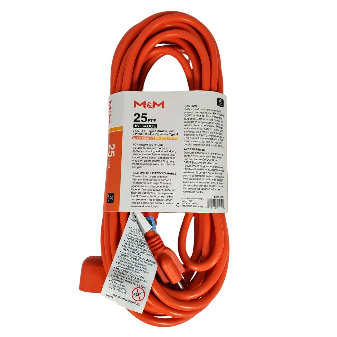 Extension Cord 24/25ft - 3 Outlet - Image 2