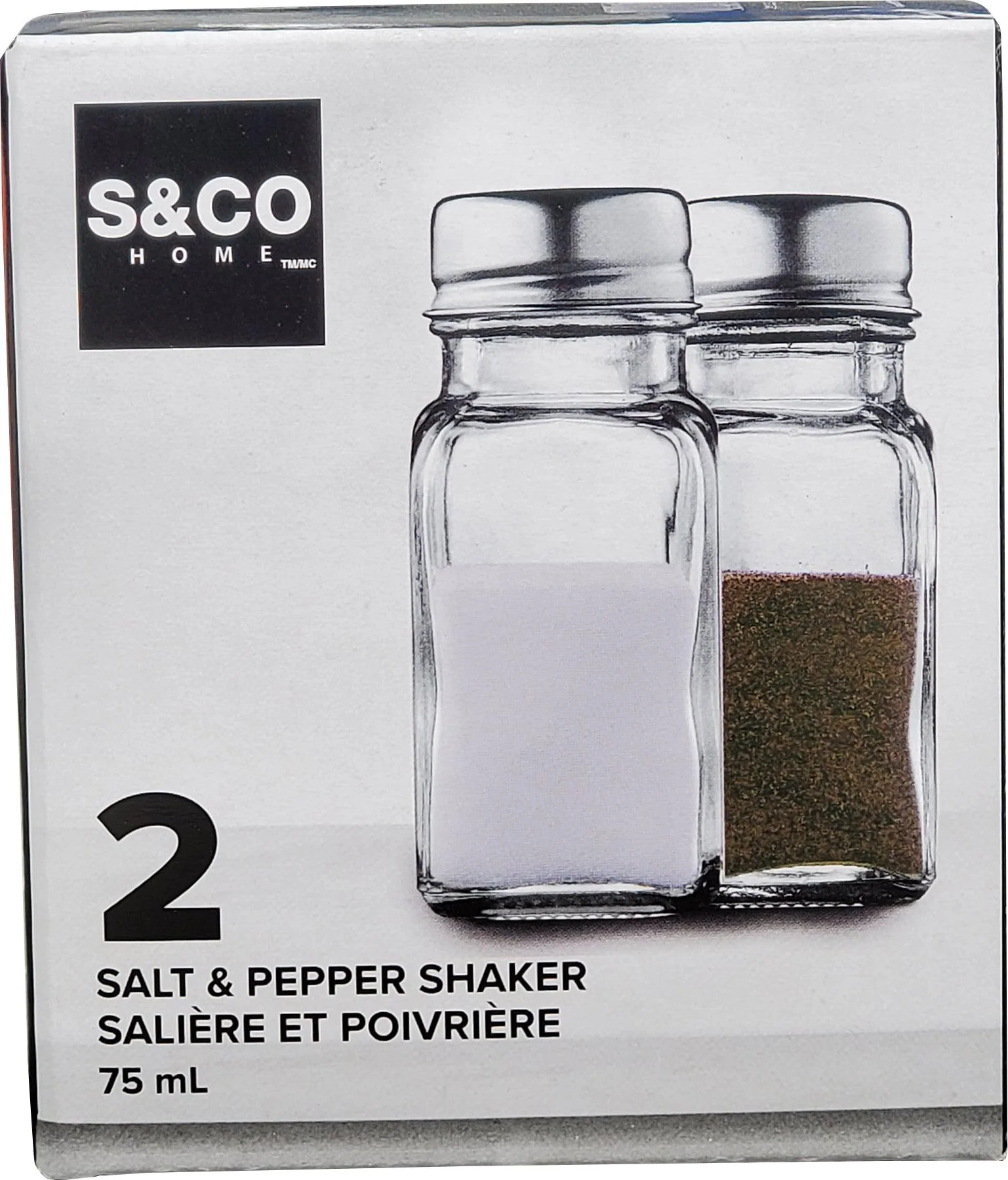 S&CO - Salt & Pepper Shaker 75ML - Glass (2 Pack) - Image 2